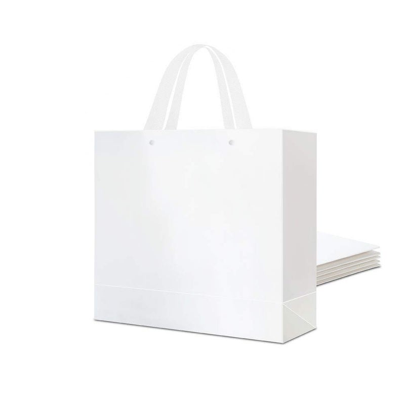 PACKHOME 6 Extra Large Gift Bags 17.5x6x16 Inches, White Premium Gift Bags with Handles for Gift Giving (Glossy White) - Image 1